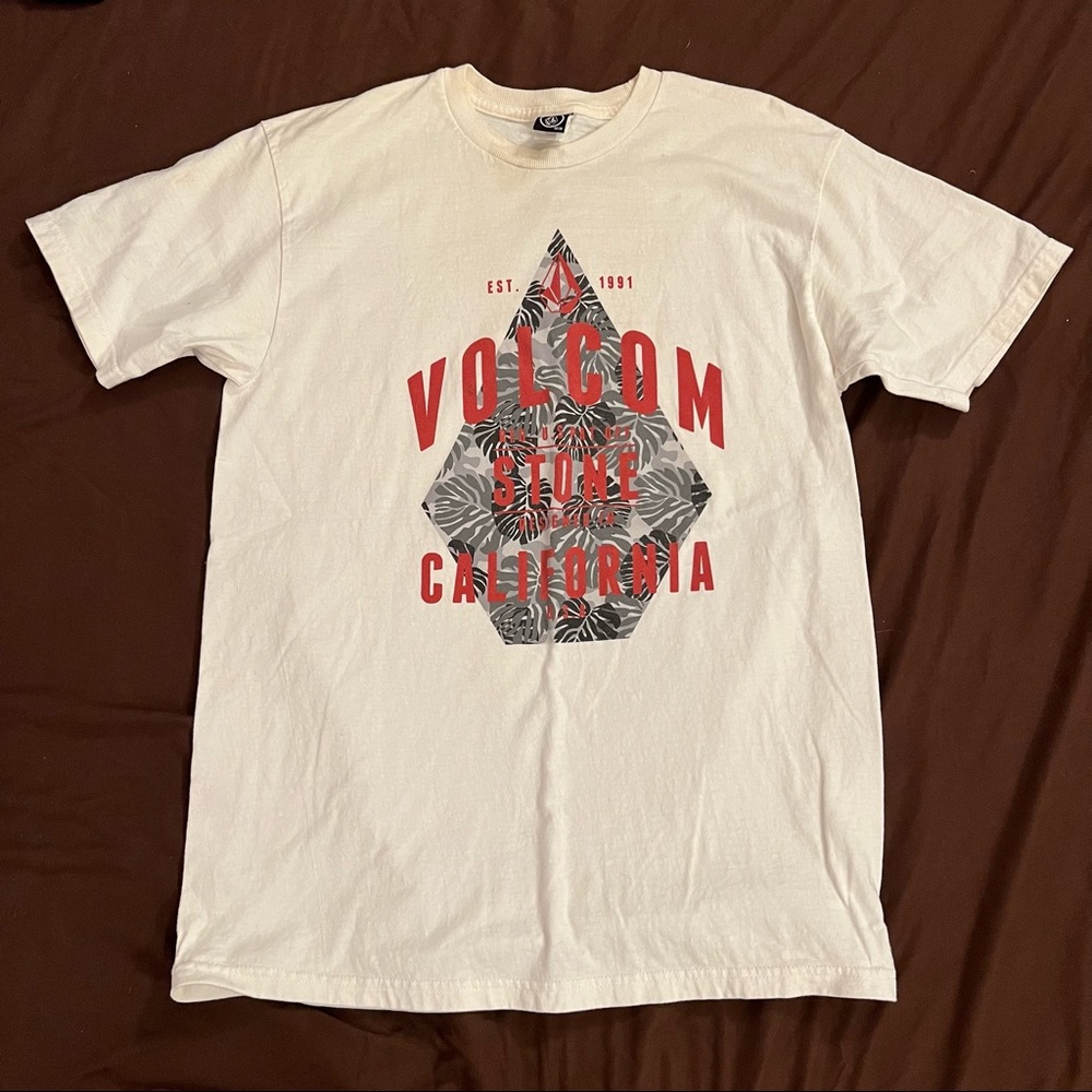 Volcom branded white t-shirt